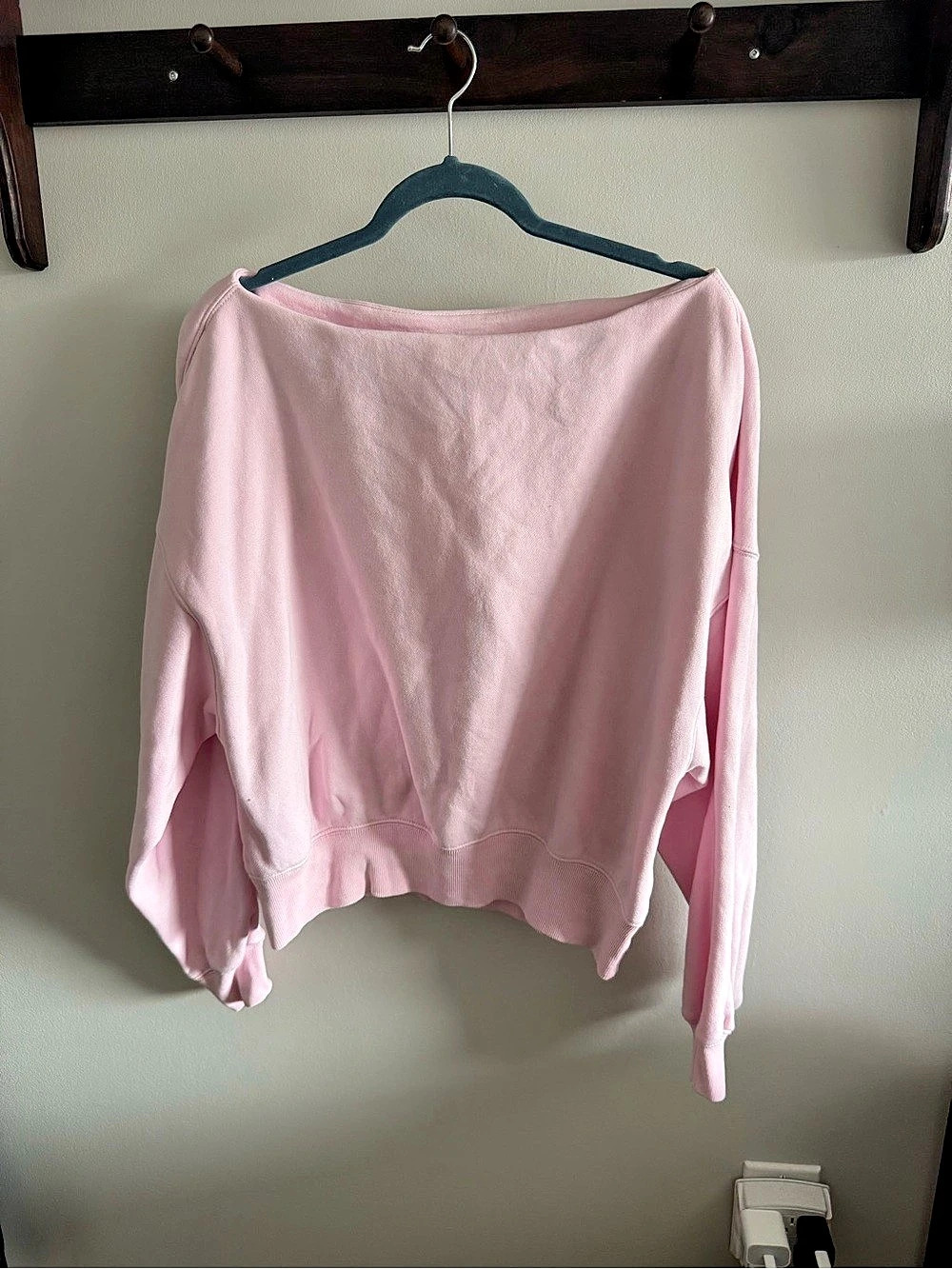 Abercrombie & Fitch Soft A&F Collection Off-The-Shoulder Sweatshirt